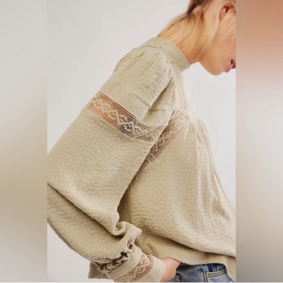 NWOT Free People It Takes Two Lace Babydoll Top - Picture 4 of 12